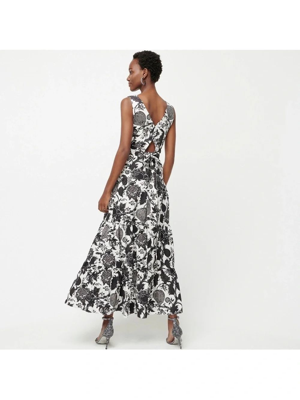 JCREW Tiered sleeveless maxi dress in Ratti® scarf paisley SIZE00 NWT